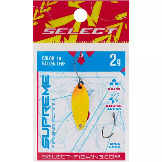 Блешня Select Supreme 2.0g 27mm #19 Fallen Leaf, Вага блешні: 2.0, Колір блешні: #19 Fallen Leaf, фото , изображение 2